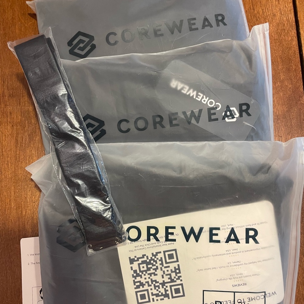 3 pairs Men's Black Boxer Briefs- with core shapewear and suspender straps